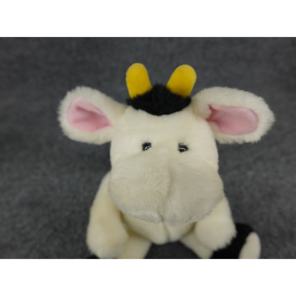Baby Gund Plush Cow Unisex Small Cream 1990‎ Vintage Stuffed Animal Horns